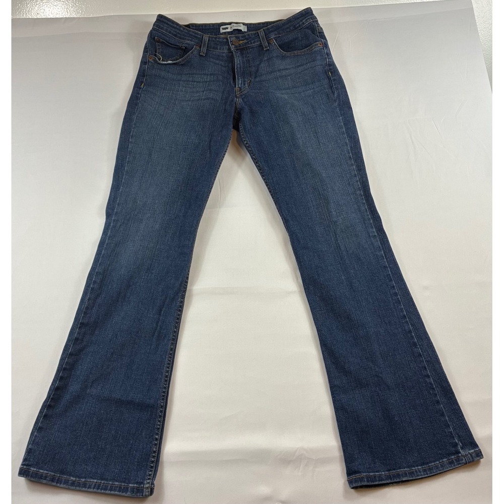 Levi's 518 Superlow Jeans Womens 31x30 Blue Medium Wash Bootcut Denim Good